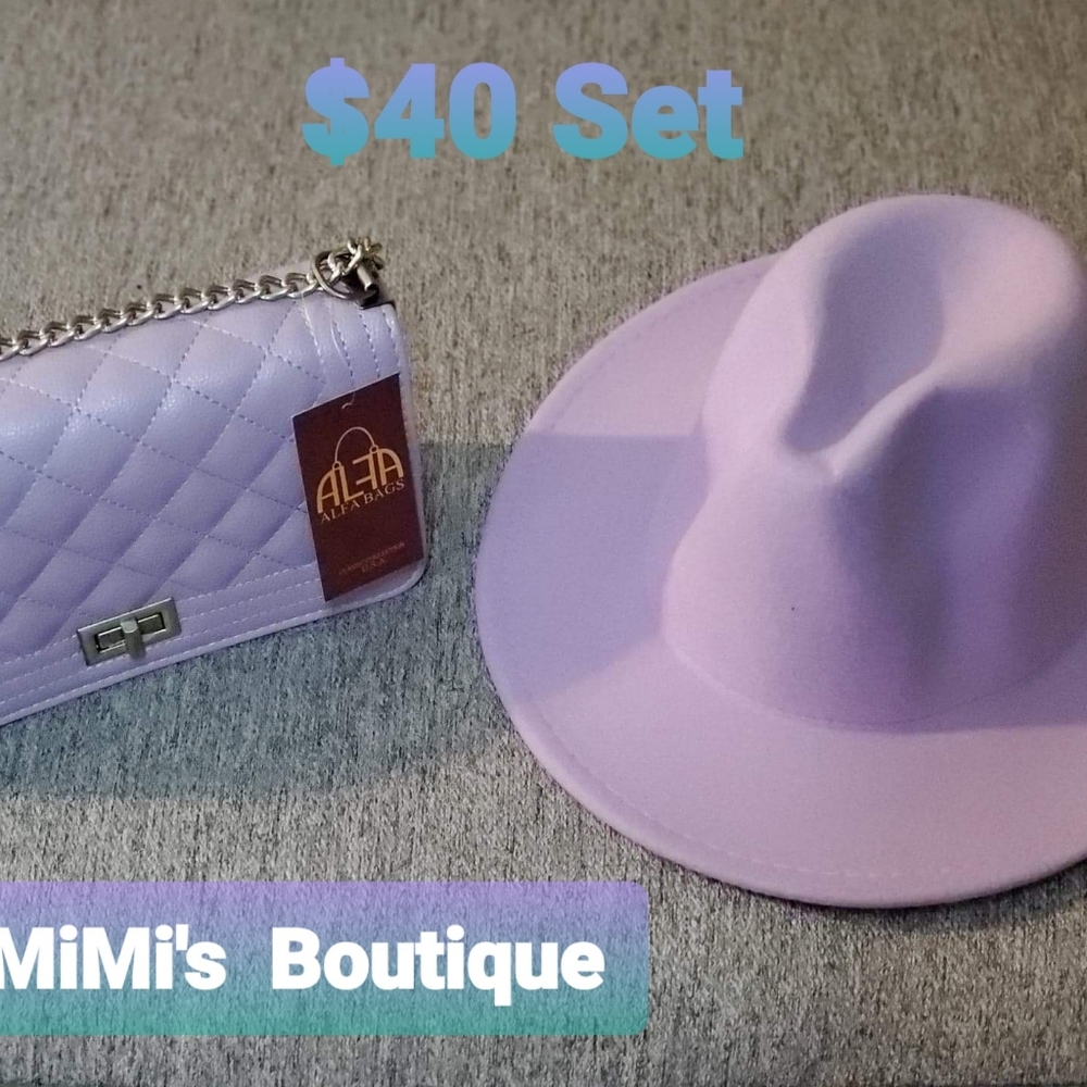 Fedora Hat and Bag
